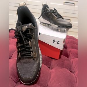 Under Armour Harper 6 Low ST Metal Baseball Cleats Black Men Sz 8.5